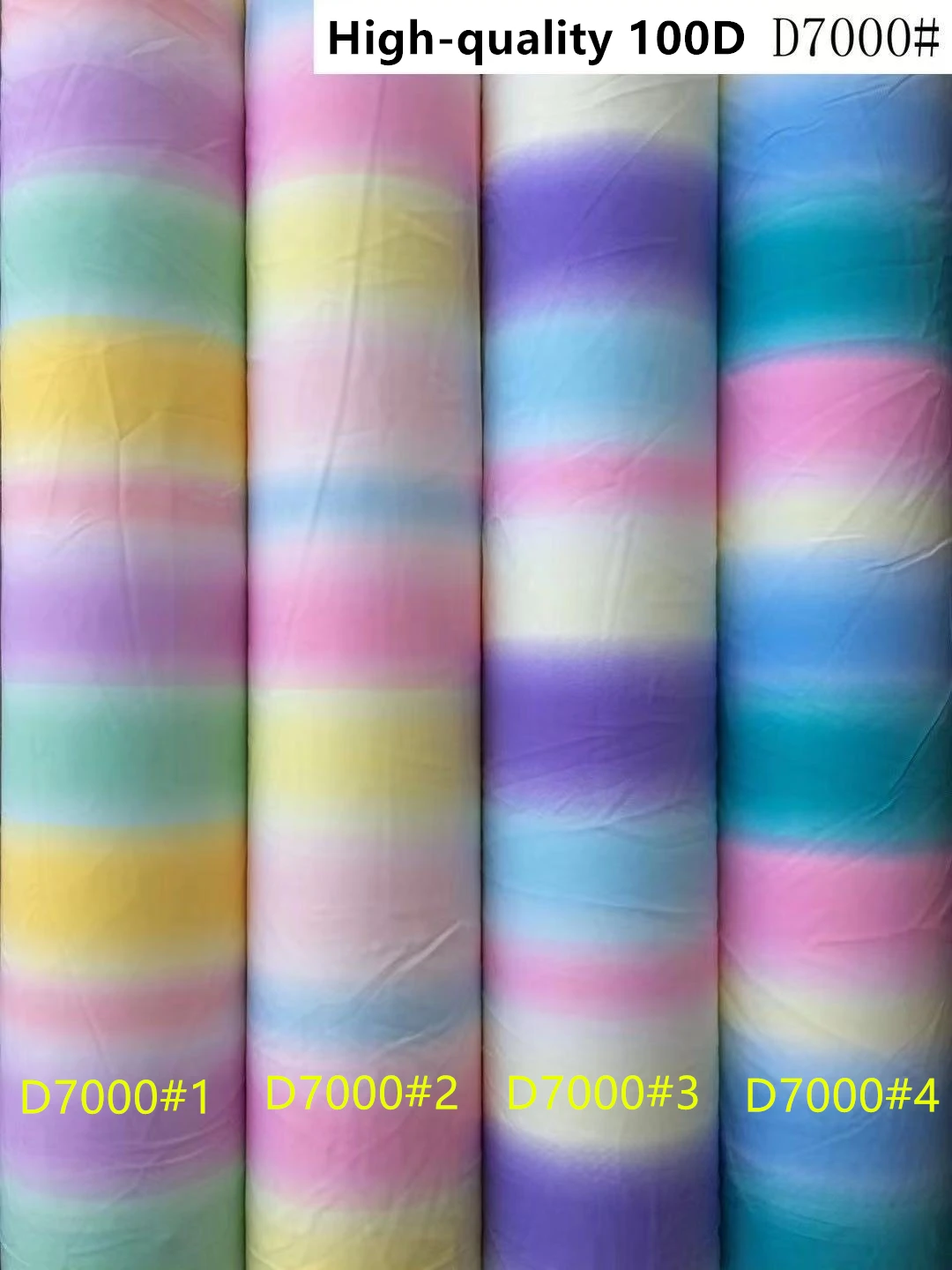 

D7000 Rainbow polyester Fabric Spandex Clothing Shawl Scarf Curtain Tablecloth DIY Handmade Product Printing