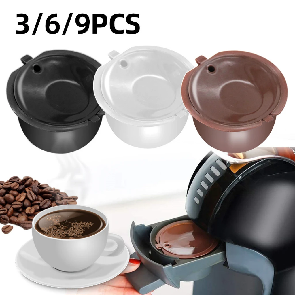 

Многоразовые капсулы Dolce Coffee Pods, фильтры с бесплатной щеткой и кофеваркой, 3/6/9 шт., ложка для кофе, многоразовый Gusto