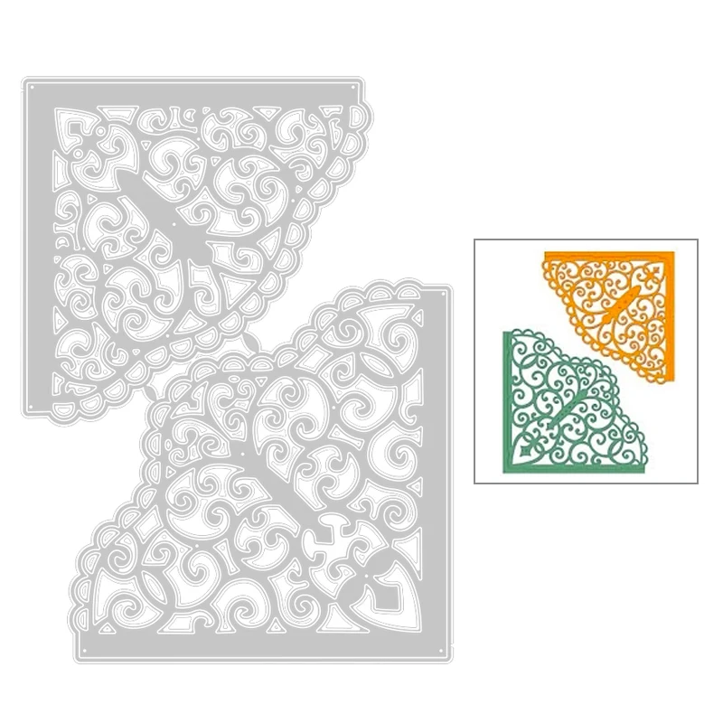 

2020 New Corner Lace Metal Cutting Dies and Christmas Background Die Cut Scrapbooking For Crafts Card Making no stamps sets