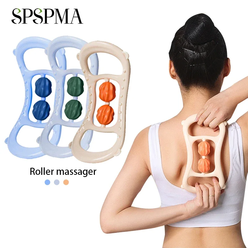 Массажер для шеи и спины роликовый массажер с триггерами йоги фитнеса талии плеч