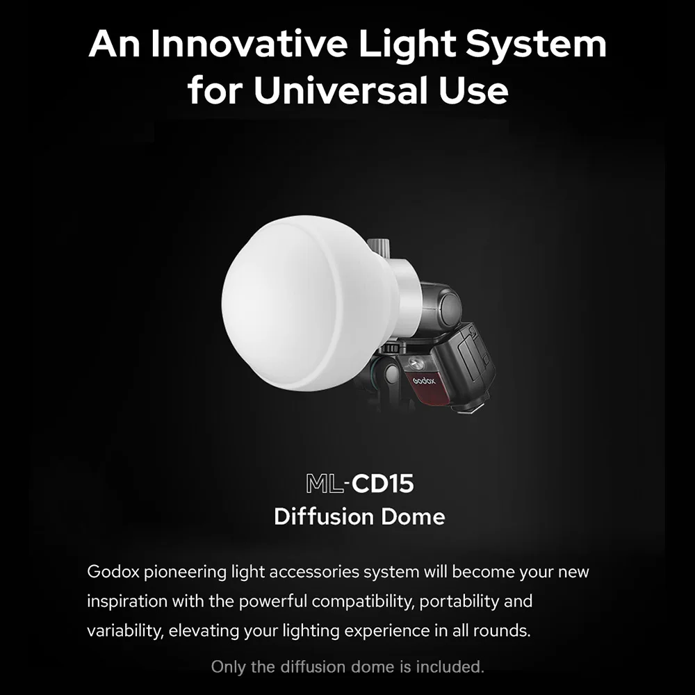 Светорассеиватель Godox ML-CD15 ML-CS1625 с 3 адаптерами для студийной фотосъемки |