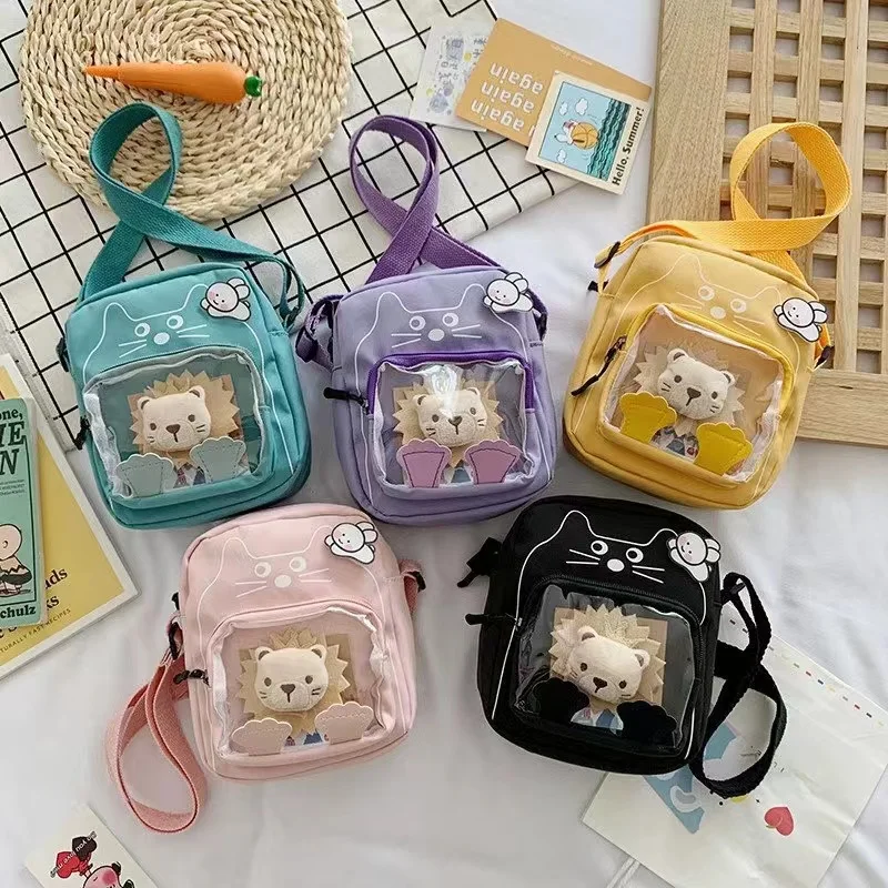 

Маленькая квадратная нейлоновая тканевая сумка для женщин, модная для мальчиков и девочек, новая сумка через плечо