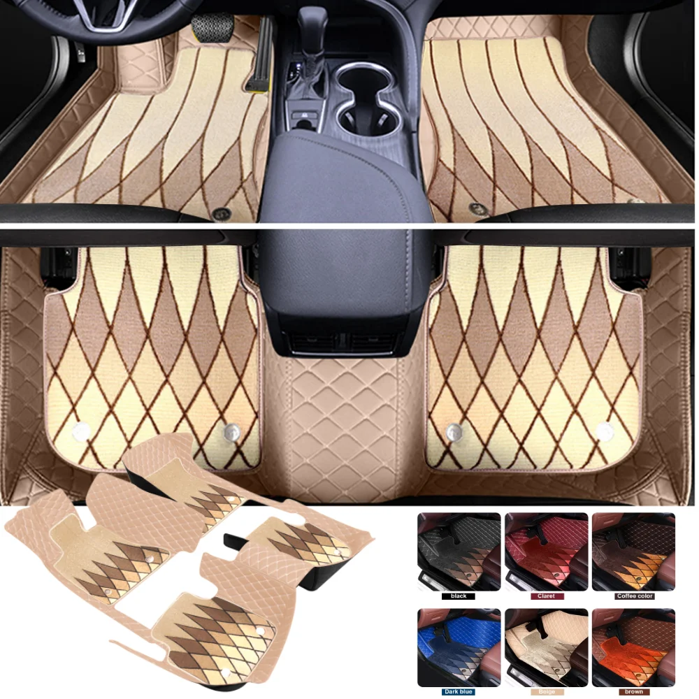 

Double Layer Car Floor Mats Fit For Audi Q3 8U Q4 Q5 8R Q7 5/7 Seats Q8 R8 Carpet Rug Foot Pad Auto Interior Accessories