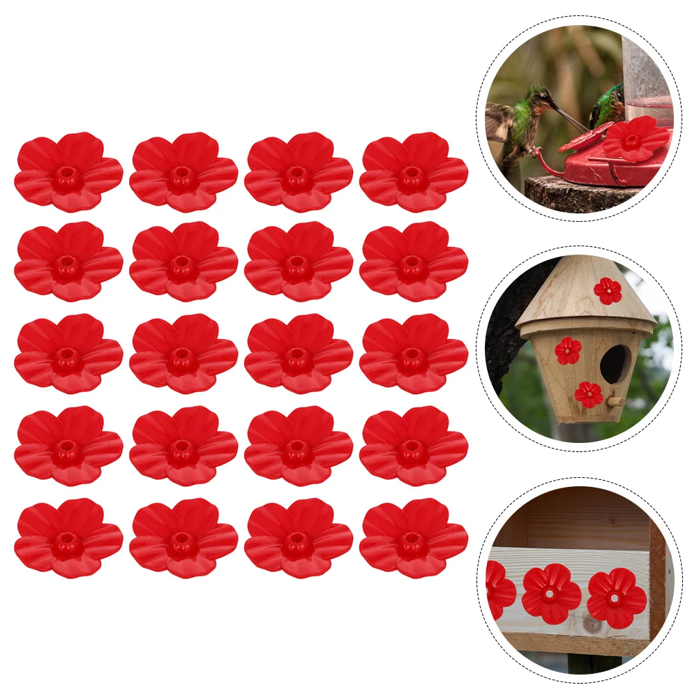 

30pcs Decorative Flower Bird Feeder Replacement Parts for Hummingbird Feeder