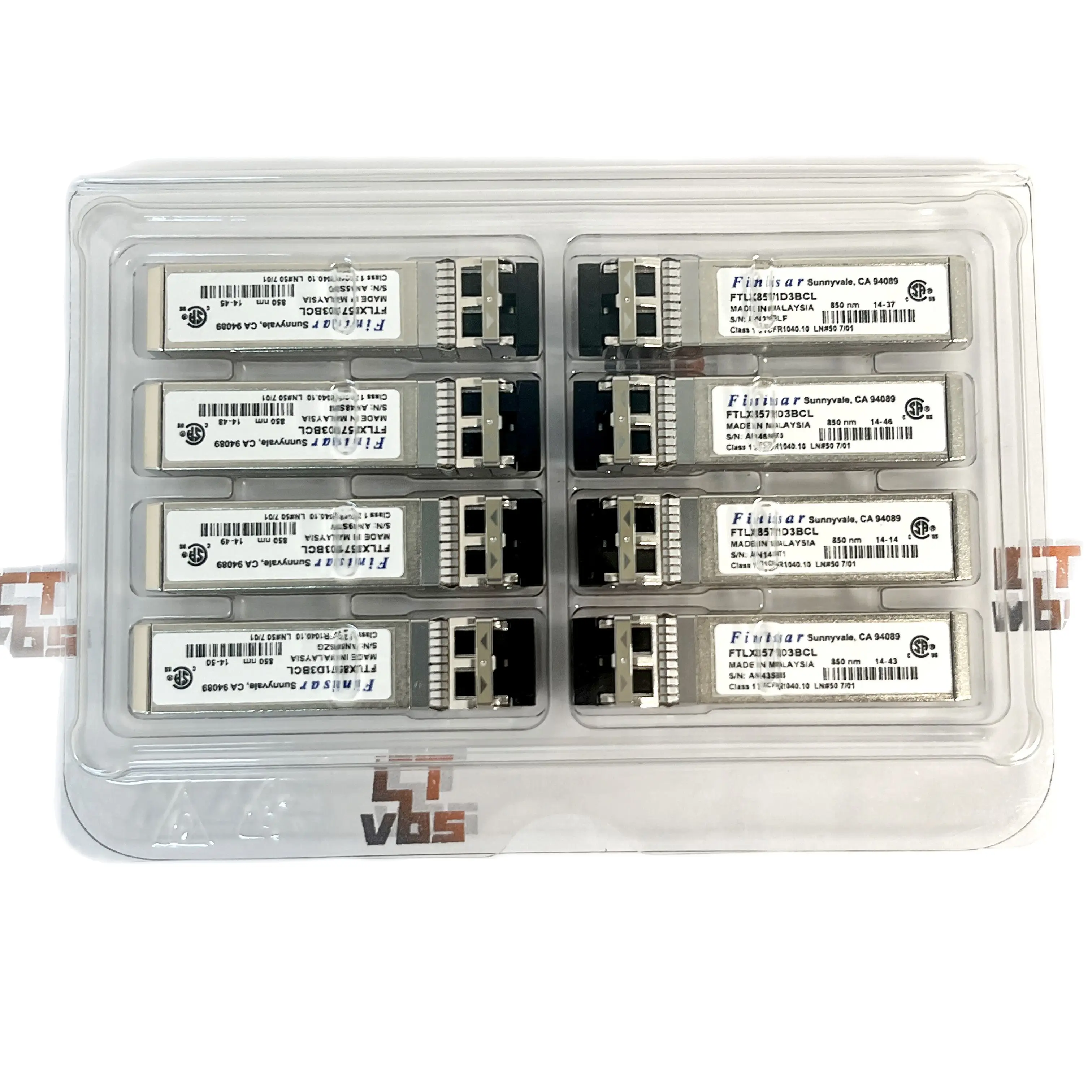 Finisar FTLX8571D3BCL SFP+ 10G 850NM 300M Multimode Dual Fiber Transceiver Module