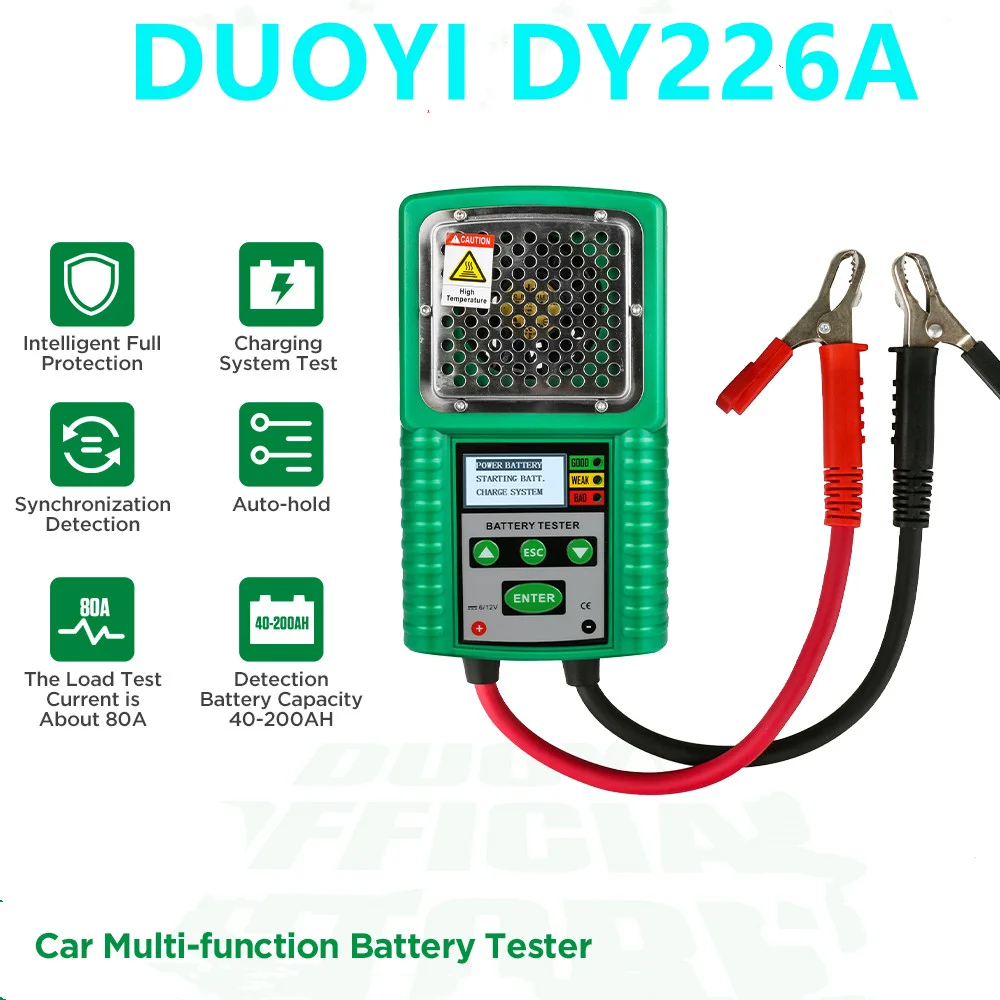 

3 в 1 тестер автомобильных аккумуляторов DUOYI DY226A 6 в/12 В