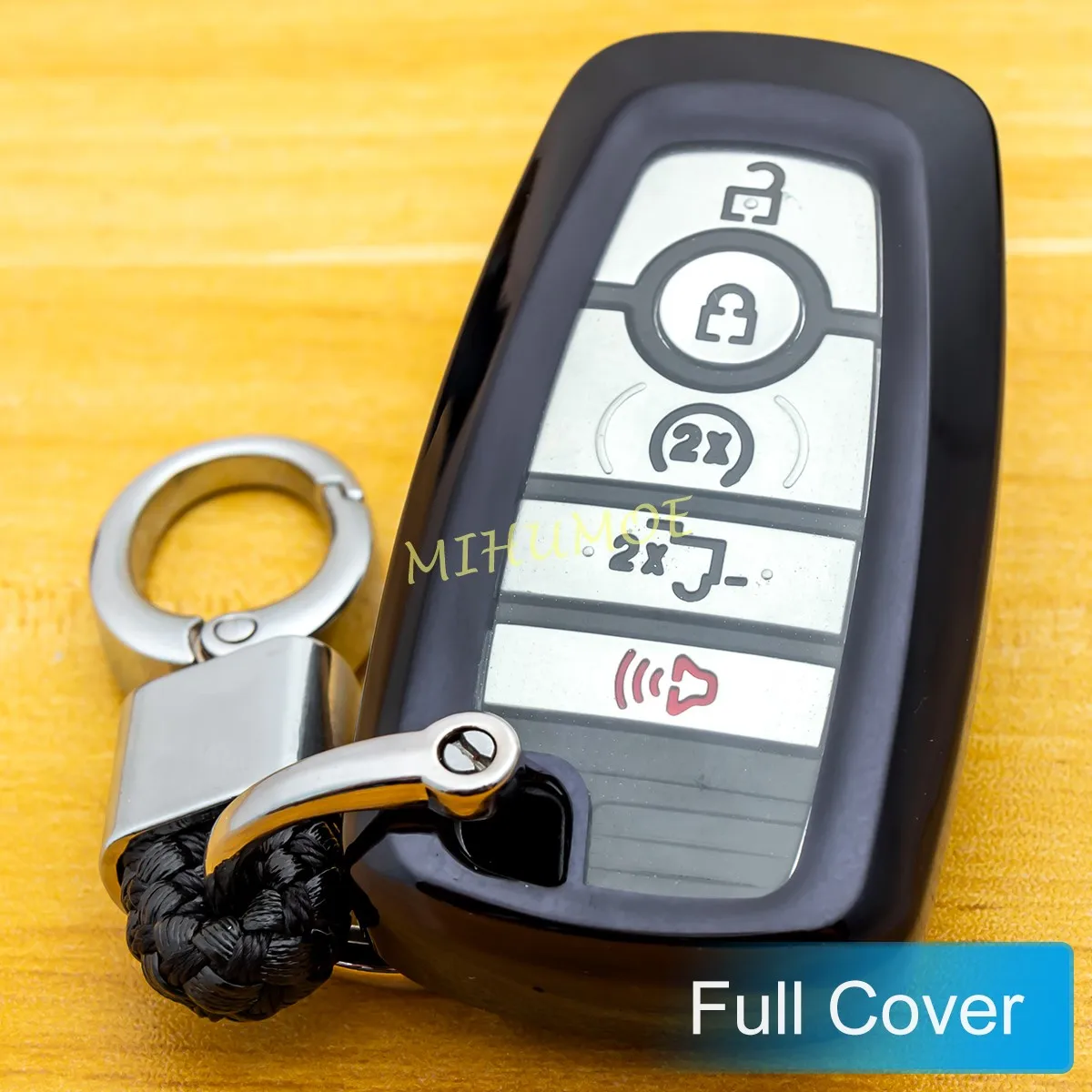 

Black Car Key Fob Case Cover Protector For Ford Bronco Sport Ecosport Edge Escape Kuga Maverick Explorer F-150 Focus Kuga Fusion