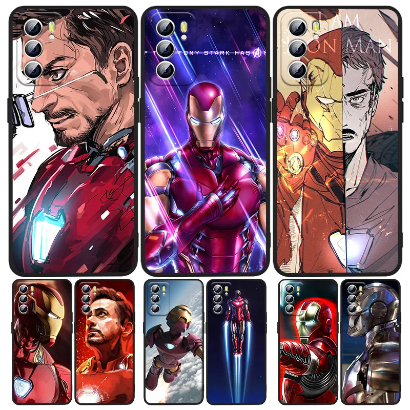 

Handsome iron man For OPPO A5 A9 A12 A16 A16S A52 A53S A53 A54S A55 A72 A73 A74 A76 A94 2018 2020 4G 5G Black luxury Phone Case