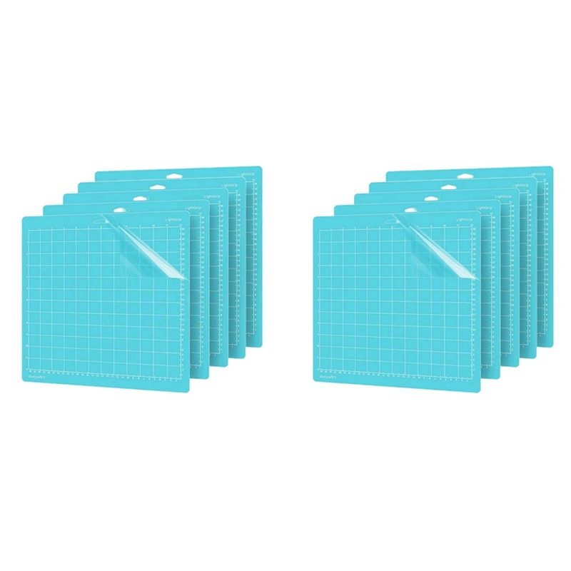 

10Pcs Cutting Mat Light Grip For Cricut One/Air/Explore Air2&Air 3 /Maker&Maker 3,Quilting Cutting Mats 12X12 Inch-Blue