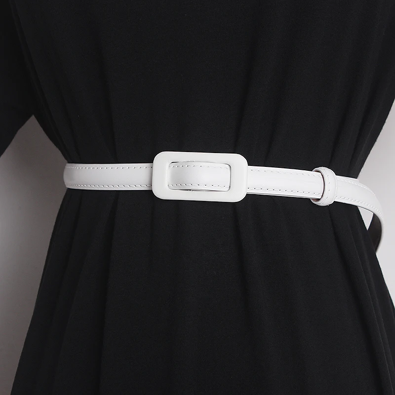 Женский ремень из натуральной кожи TB2558 модельный пояс корсет декоративный узкий