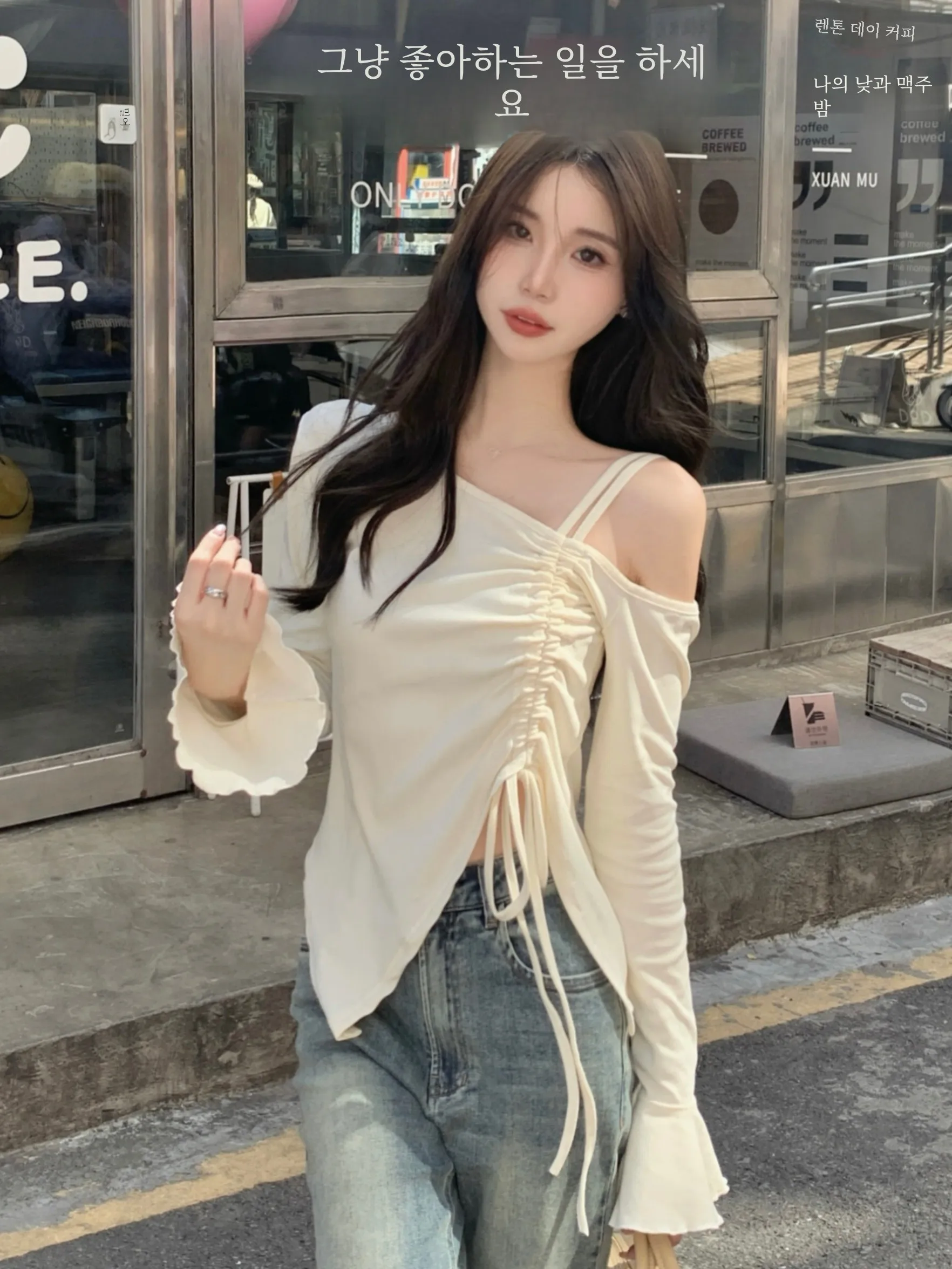 Футболка больших размеров Pure Sweet Sle с открытыми плечами и завязками Женская