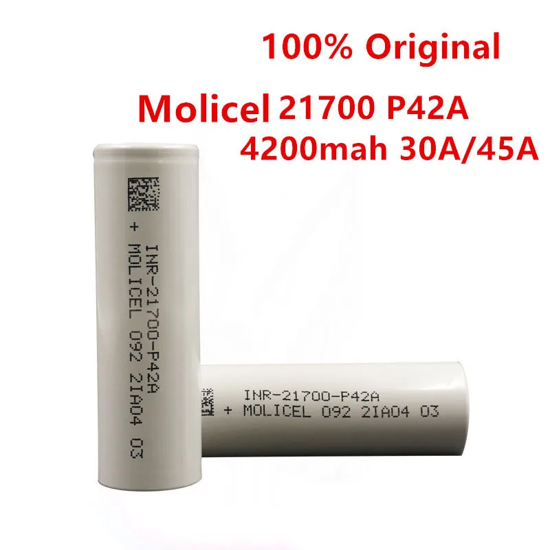Оригинальный аккумулятор Molicel P42A 21700 4200 мАч высокая емкость 30 А/45 А 3 7 в