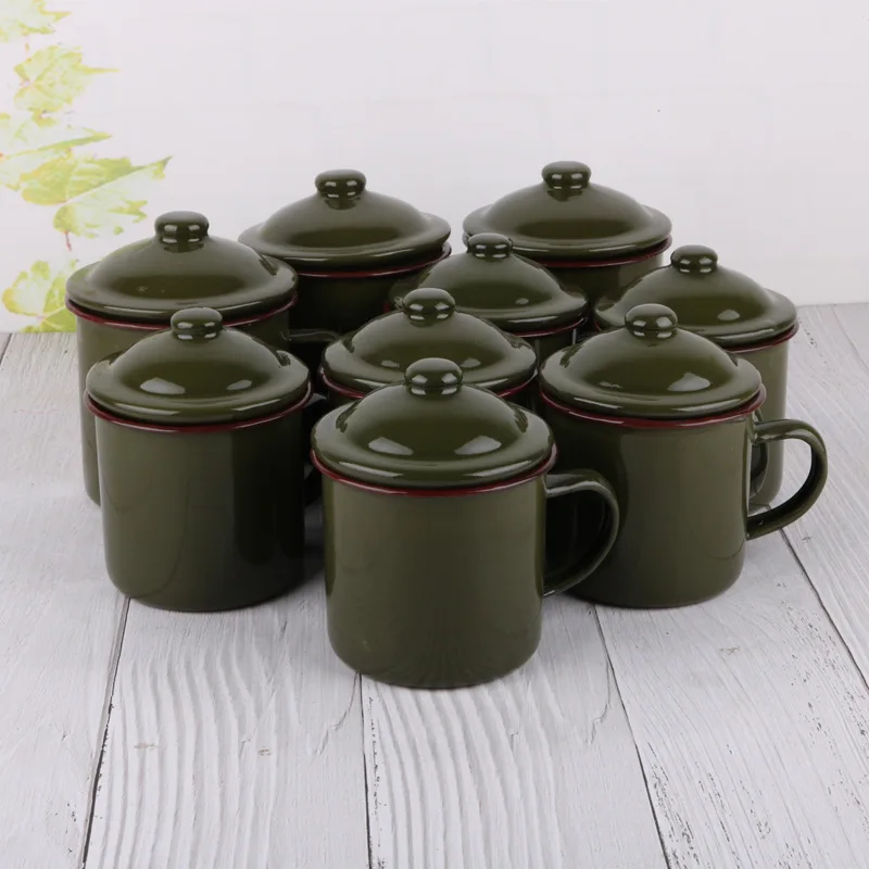 Ностальгическая эмалированная чашка чайная банка ретро из иностранного фарфора