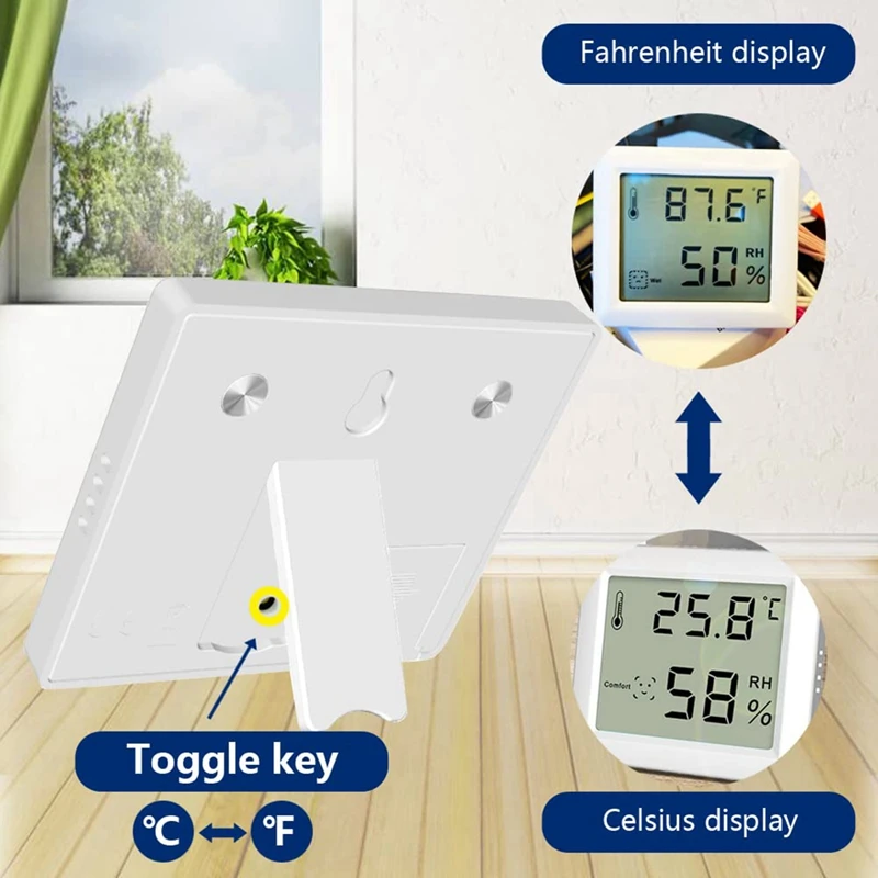 

Цифровой термометр с ЖК-дисплеем, электронный измеритель температуры и влажности в помещении, сенсорный датчик, таблица контроля влажности