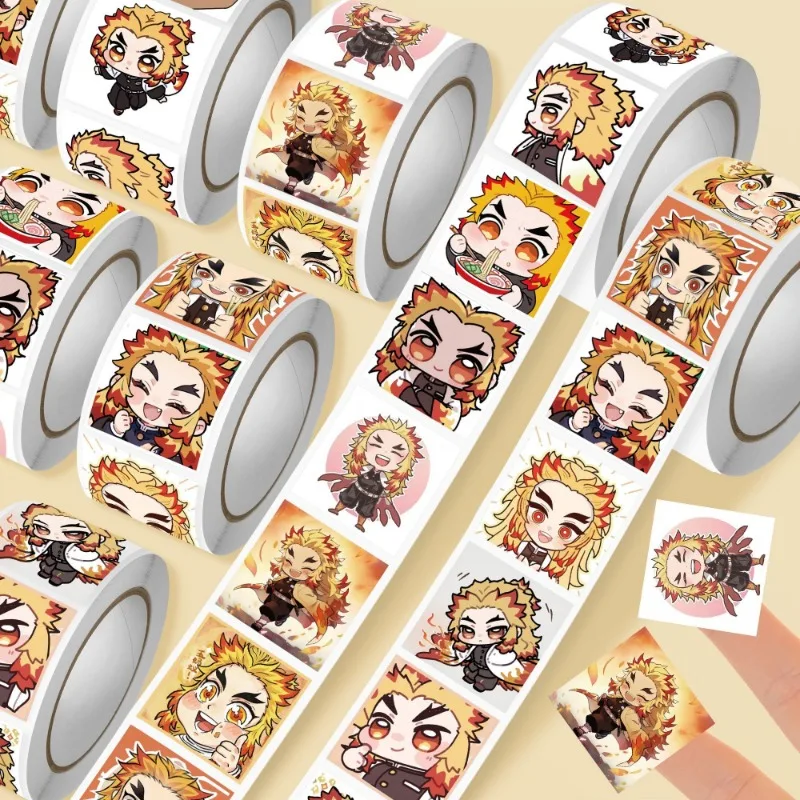 Фото Наклейка-стикер Demon Slayer: Kimetsu no Yaiba Purgatory Anjuro Q-версия, аниме-стикер Purgatory Anjuro в рулоне, двухмерный аниме-стикер №2