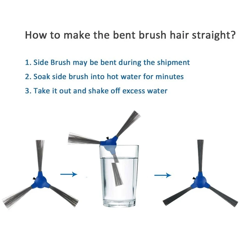 8 шт. сменные боковые щетки для Coredy R300 R550 (R500+) R650 R700 R3500 GOOVI 1600PA Bagotte BG600 Imartine