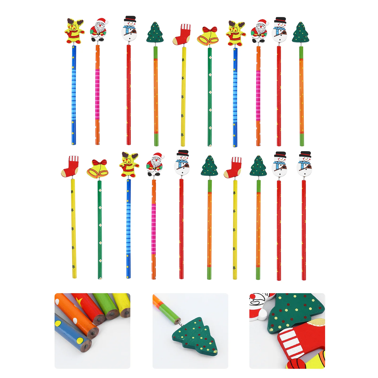 

Pencil Christmas Kidswooden Goodiesfiller Noveltysets Students Writing Tools Student Tree Santa Snowman Holdiay
