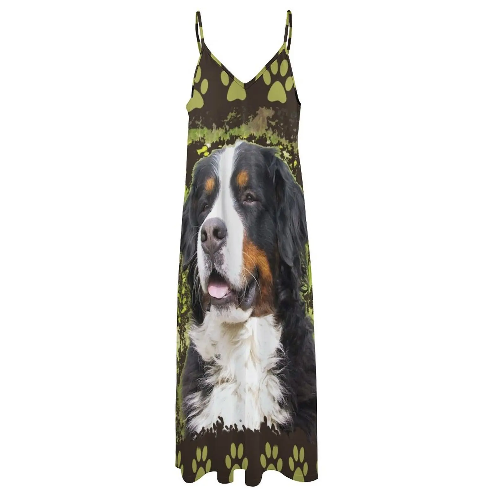 Платье без рукавов с бернским зенненхунд элегантные платья летнее женское