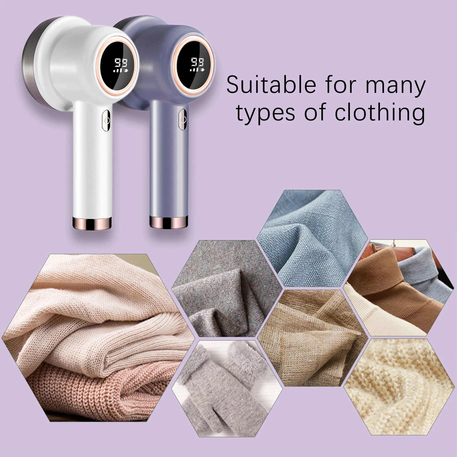 

USB-устройство для удаления шерсти с одежды, электрический триммер с цифровым дисплеем для ковров, портативная катушка для одежды, инструмен...