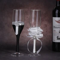 1 pair chinese lovers style luxury red wine champagne glasses wedding gift pairing of wine couple wedding goblet party supplies