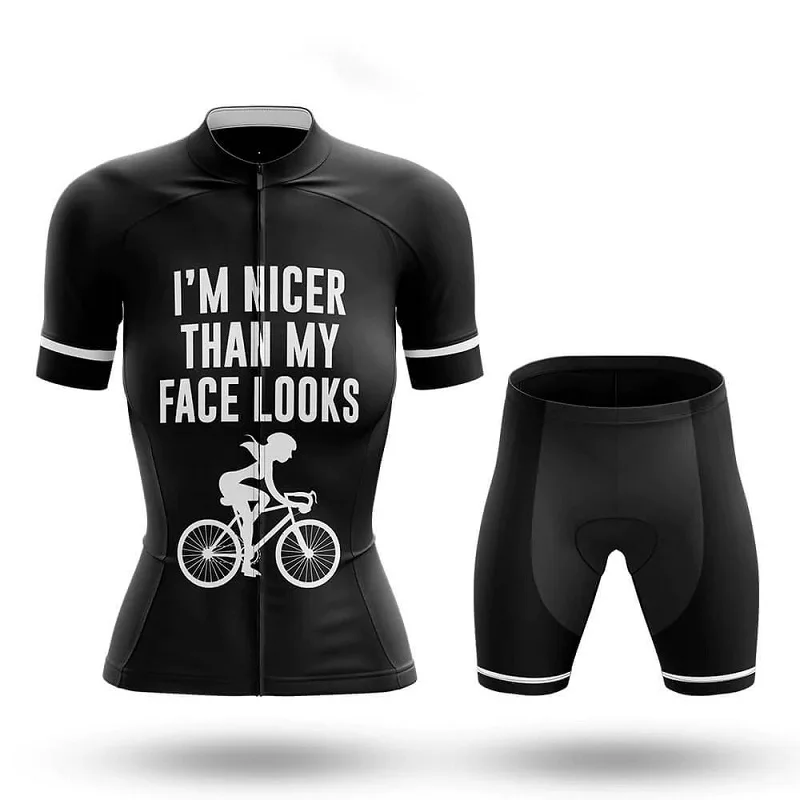 

2022 Nicer - Black - Women's Cycling Jersey And Shorts Suit