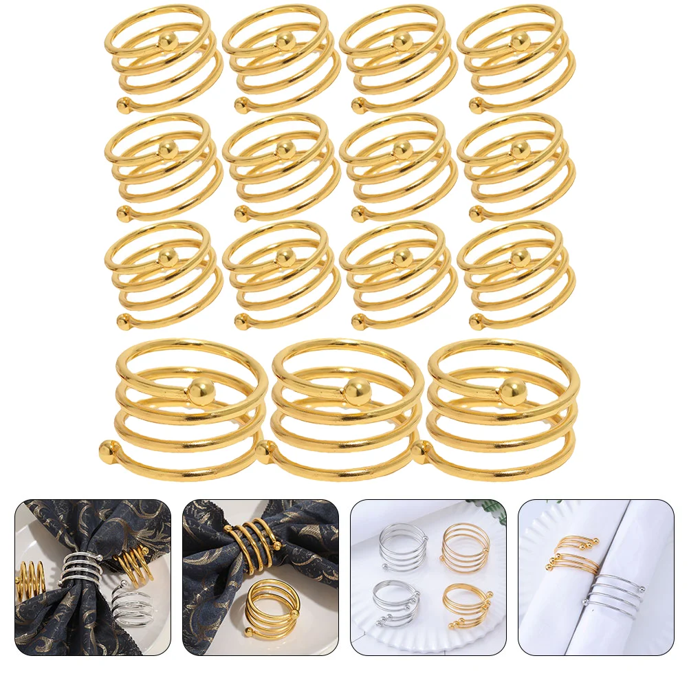 

24pcs Napkin Holders Rings Spiral Napkin Rings Napkin Decorative Ring Golden Napkin Rings Napkin Rings Napkin Holders Buckles