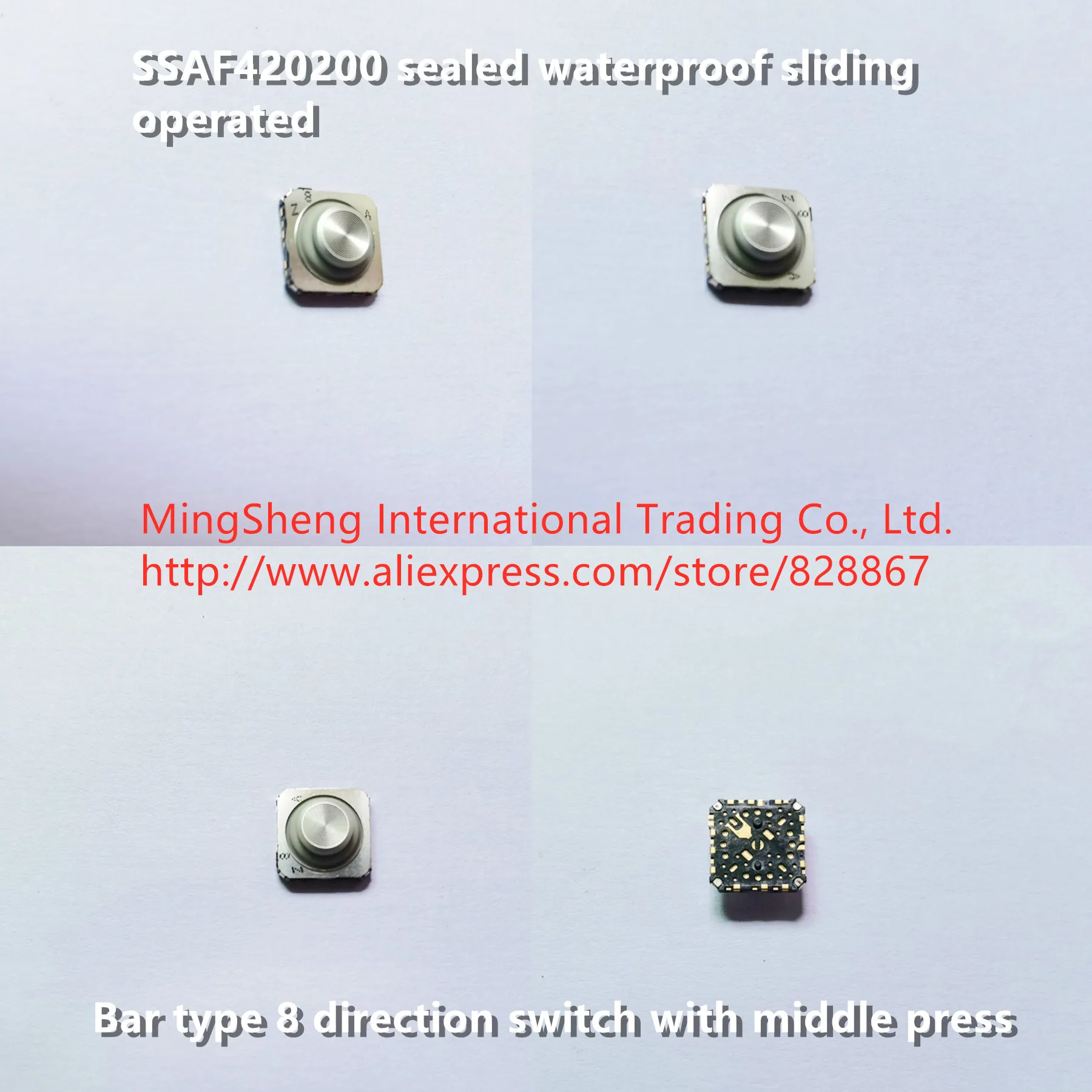 

Original new 100% SSAF420200 sealed waterproof sliding operated bar type 8 direction switch with middle press