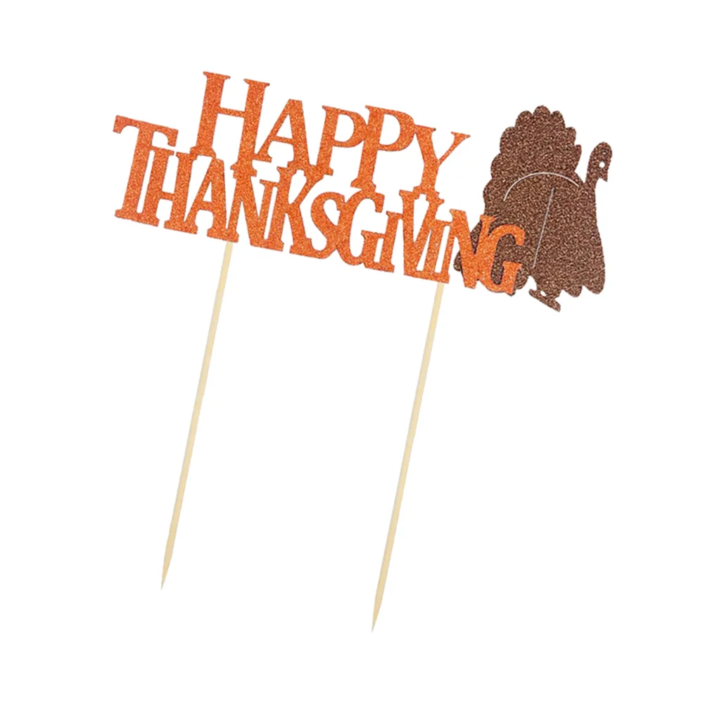 

Turkey Thanksgiving Picks Happy Friendsgiving Fondantcupcake Autumn Decoration
