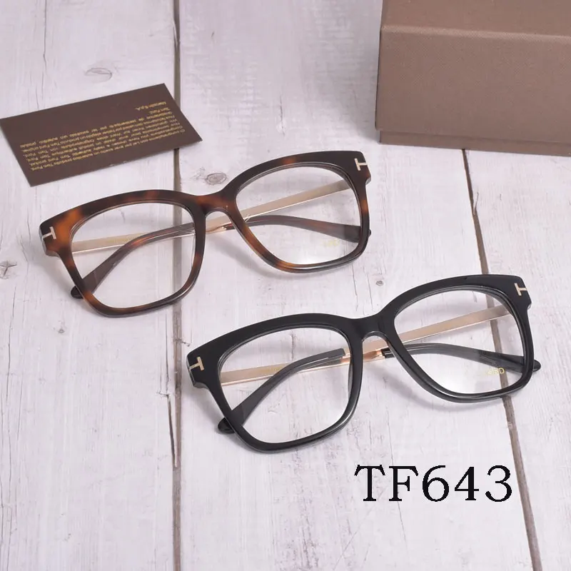 

Vintage TOM FOR DEYE glasses Frames Men Women Square Acetate Reading Myopia Prescription Eyeglasses TF643 With Packaging