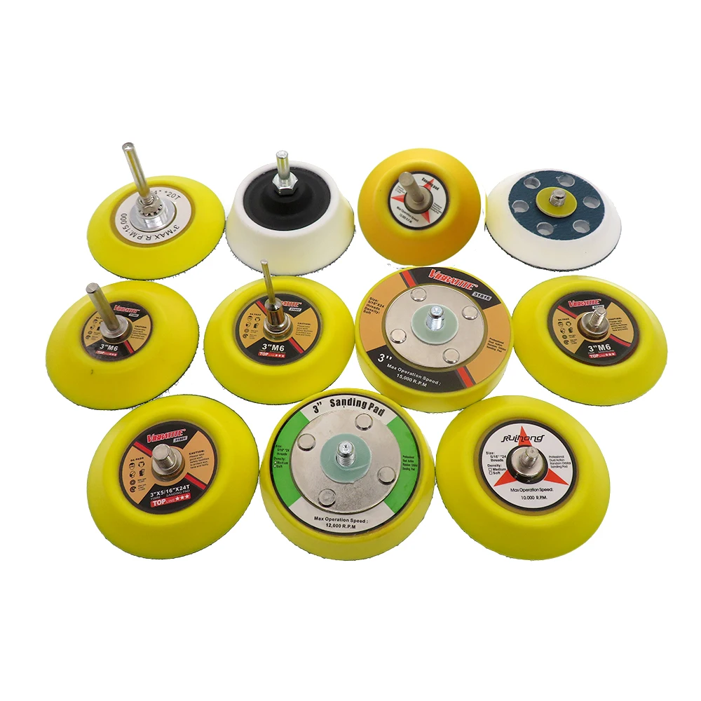 3 Inch 75MM Back-up Sanding Pad Sander Backing Plate Hook Loop  for Polishing & Grinding Abrasive Power Tools Accessories