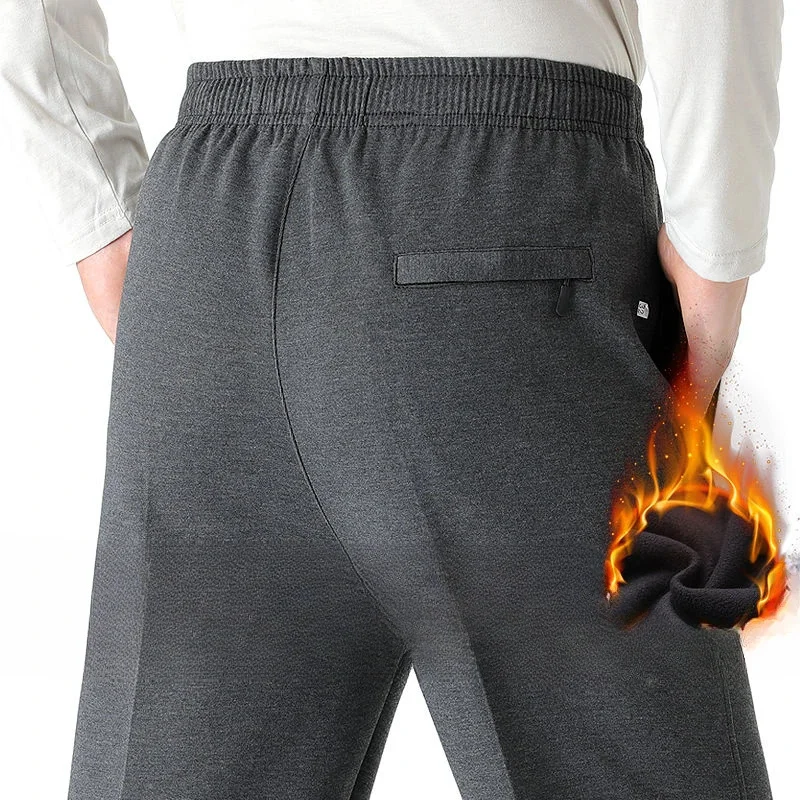 

Мужские осенне-зимние прямые спортивные брюки с карманами, спортивная одежда, повседневные длинные брюки, мужские свободные плотные теплые брюки I464, 2023