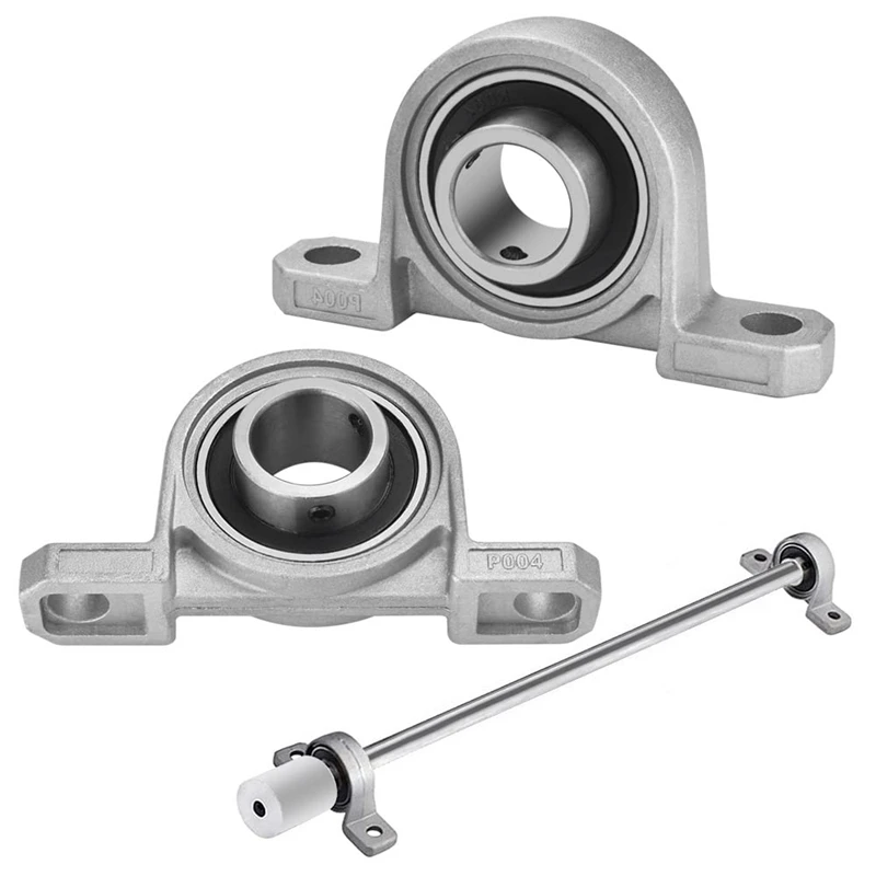 

2Pcs KP004 Housing Bearing Vertical Pillow Block Flange Bearing 20mm Ball Bearing Pillow Block for Axle Shaft Machine