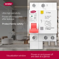 haom din rail overload protection interruptor inteligente residual current circuit breaker air switch rcbo leakage protector