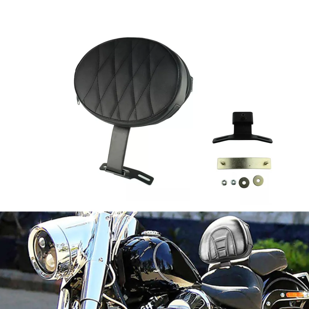 Motorcycle Backrest For Harley Fatboy Heritage Softail FXSB Breakout 2007-2019 Black Plug-In Adjustable Driver Backrest Kit