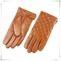 top fashion genuine leather gloves for women winter thermal wrist sheepskin glove female solid adult driving