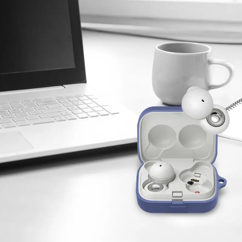 

Silicone Anti-Scratch Protective Case Cover With Carabiner For SONY WF-L900 Headphone Protect Cover Headset Case