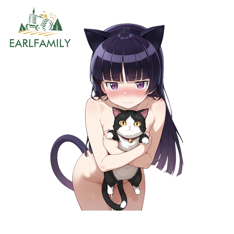 

EARLFAMILY NSFW Naked Loli автомобильные наклейки Waifu кошки уха девушка лежащая доска для серфинга водостойкая наклейка сексуальная окклюзия царапины автомобильная этикетка