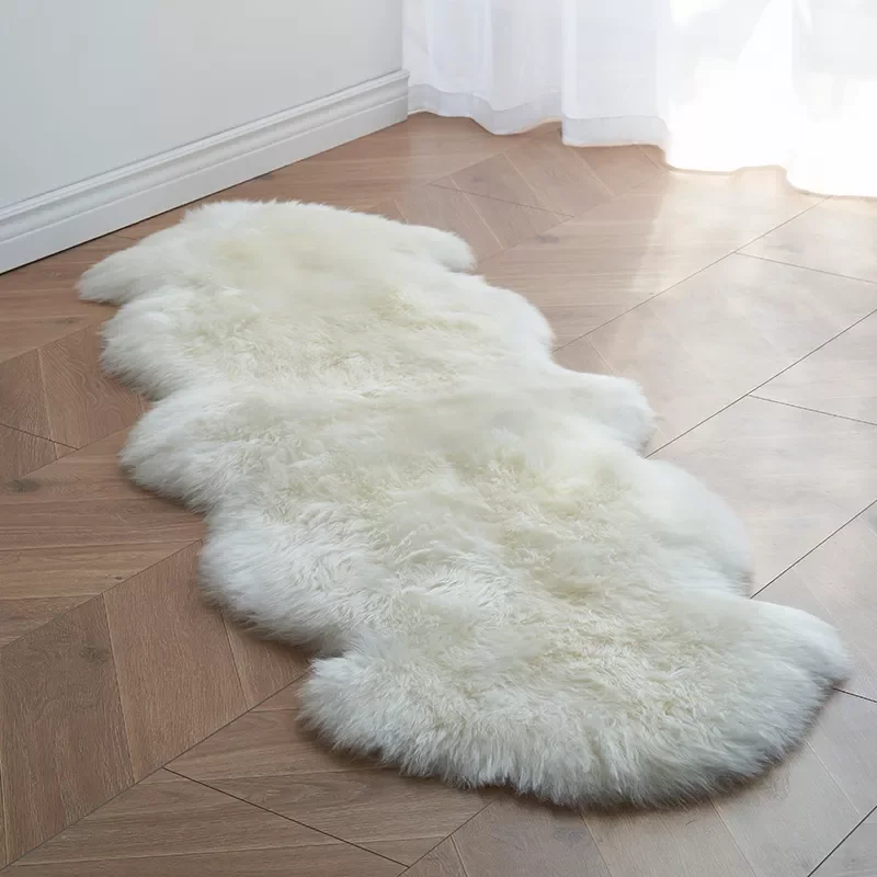 

Soft White Faux Fur Area Rugs Kids Living Room Bedroom Shaggy Floor Chair Mat Home Decoration Sheepskin Plush Bedside Carpet