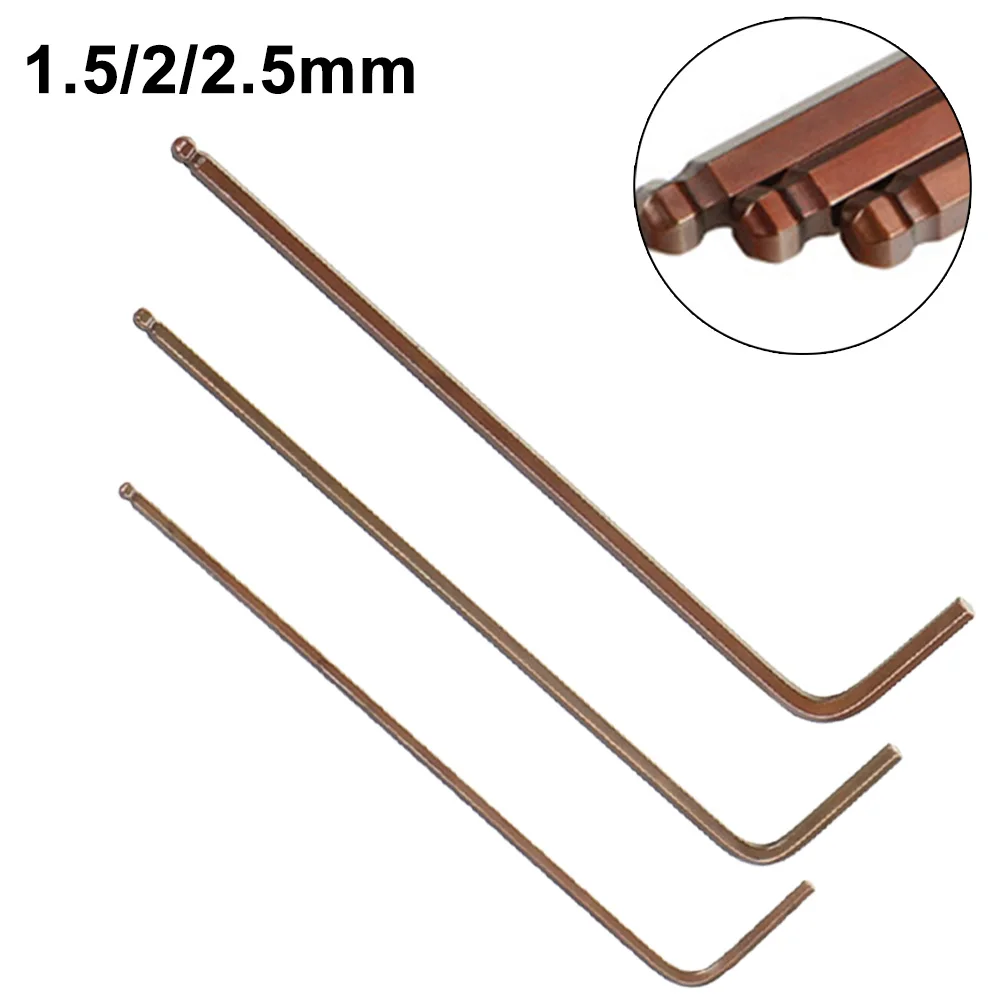 

3pcs L Shaped Hex Key Wrench 1.5mm 2mm 2.5mm Hexagon Ball Head Screwdriver Hex Key Wrench Metal Hand Tools