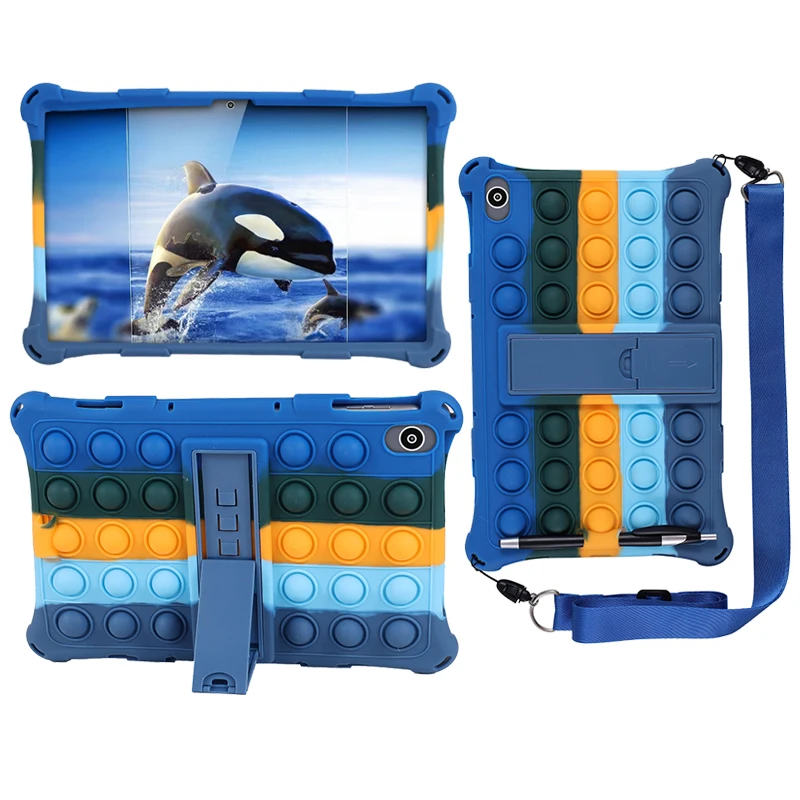 

Soft Stand Anti-Shock Silicone Case For OPPO Pad 11 inch Tablet Protective Back Cover Bubbles Shell