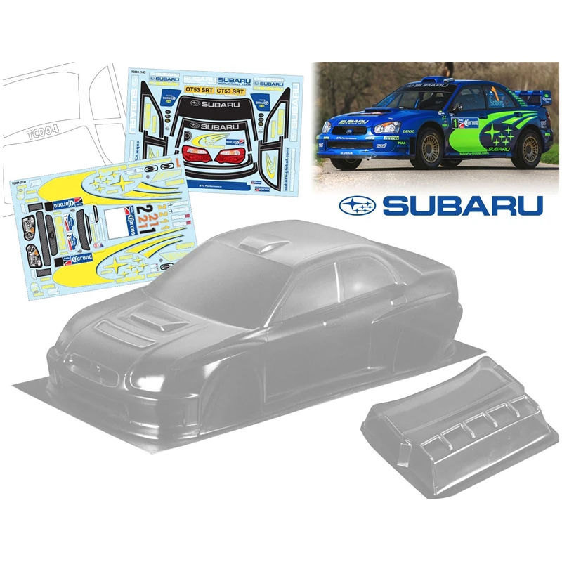 1/10 Subar WRC 2004 Корпус кузова автомобиля w/задняя стандартная модель