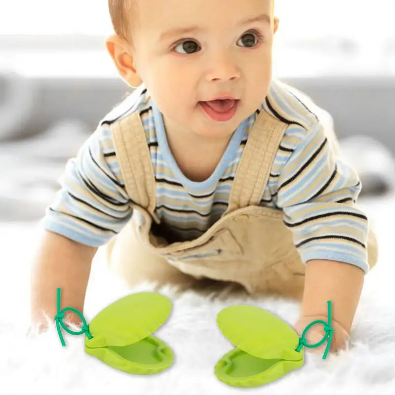 Детские дневные Мультяшные маленькие деревянные кастеты для пальцев детей