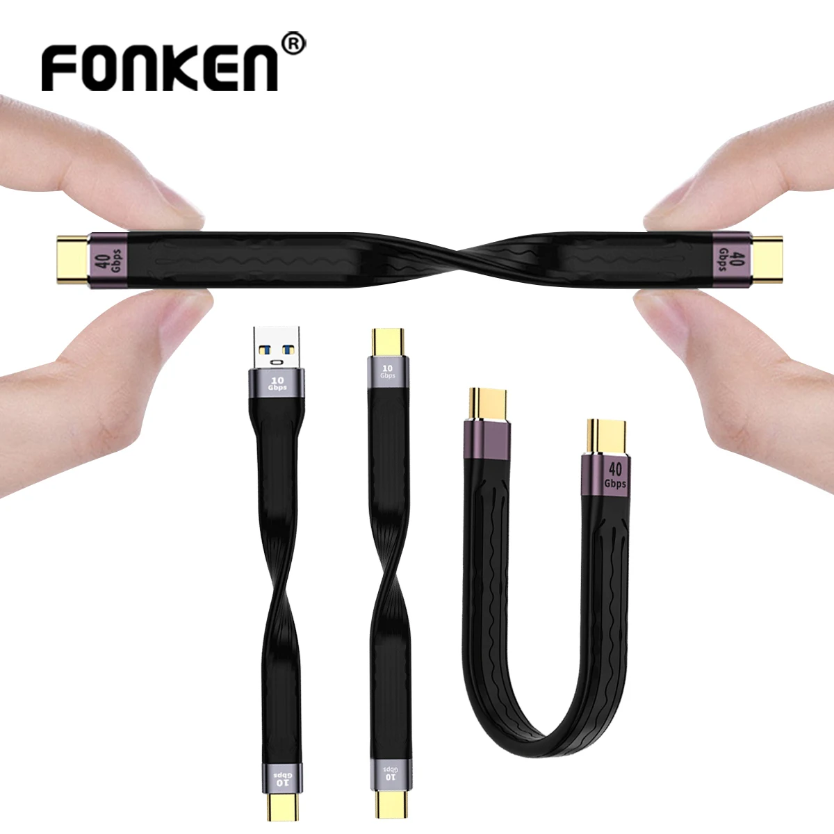 Кабель для передачи данных PD 100 Вт 5A USB 4 0 Gen3 кабель быстрой зарядки C на Type Thunderbolt 3 4K