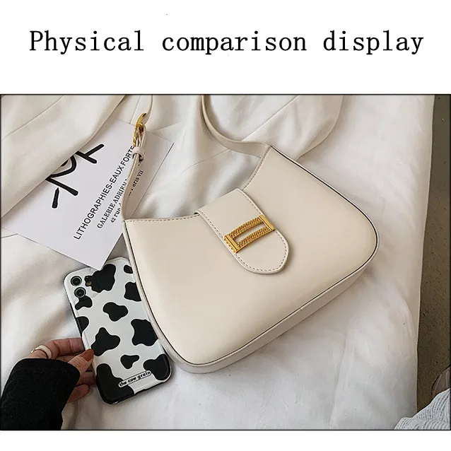 Women's Retro Luxury Solid Color Small Shoulder Bag Fashion Niche Underarm Handbag for Femele Travel Free Shipping сумка женская
