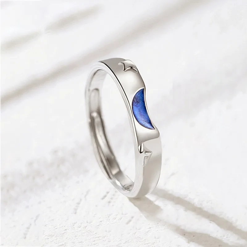 

Silver Color Titanium Stainless Steel Crystal Wedding Rings for Women CZ Surround Men Ring Fashion Jewelry Wholesale