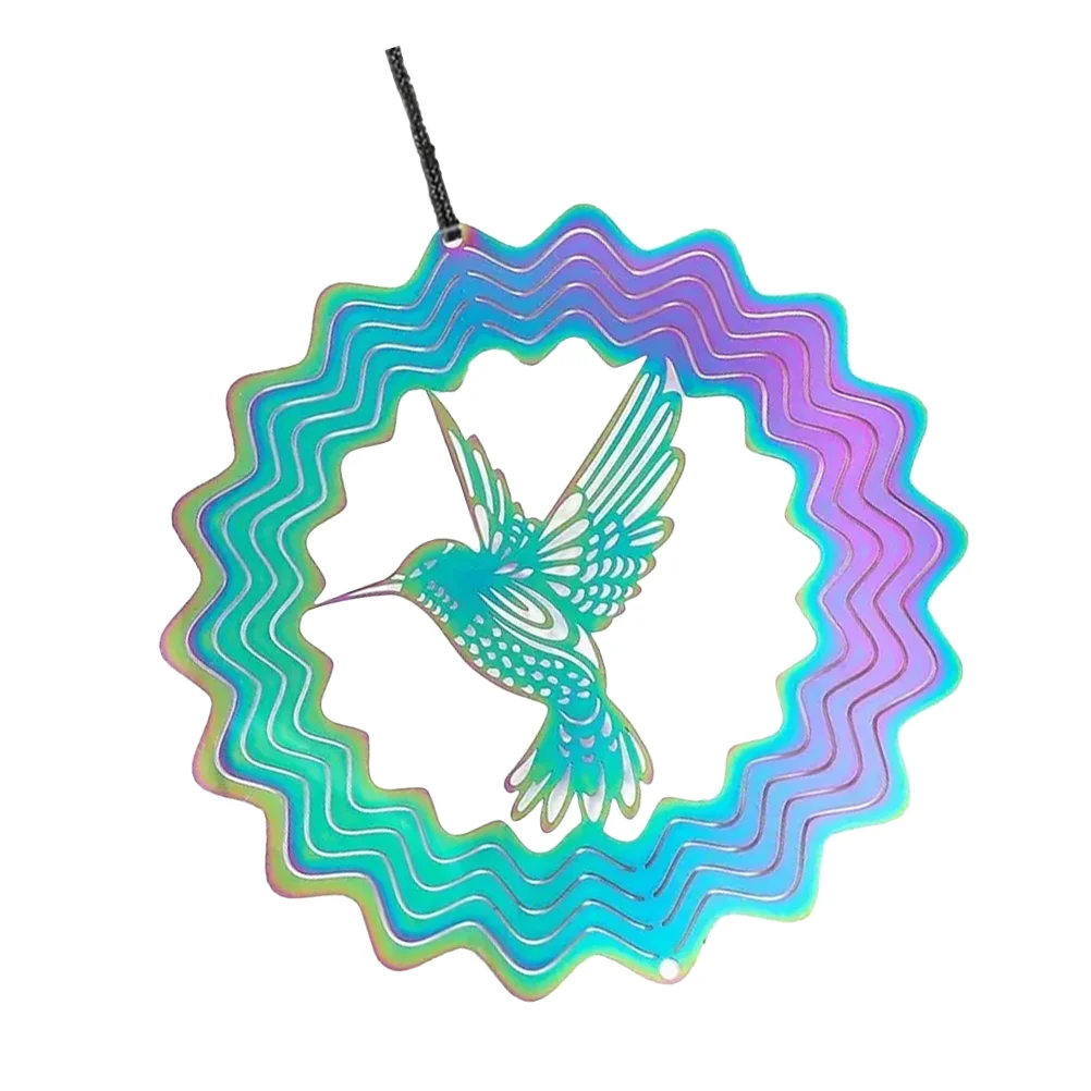Радужный вращающийся колокольчик декор в виде колибри украшение блесны для