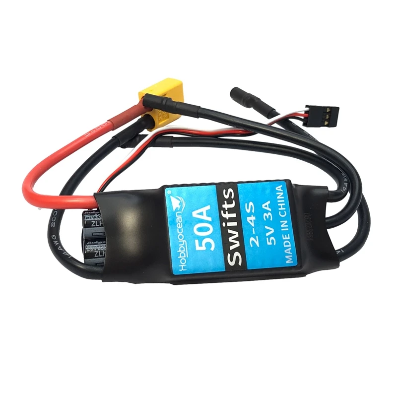 

Hobbyocean 50A ESC контроллер скорости XT60 штекер для RC FPV Квадрокоптер RC Самолеты Вертолеты дроны модели запасные части, 1