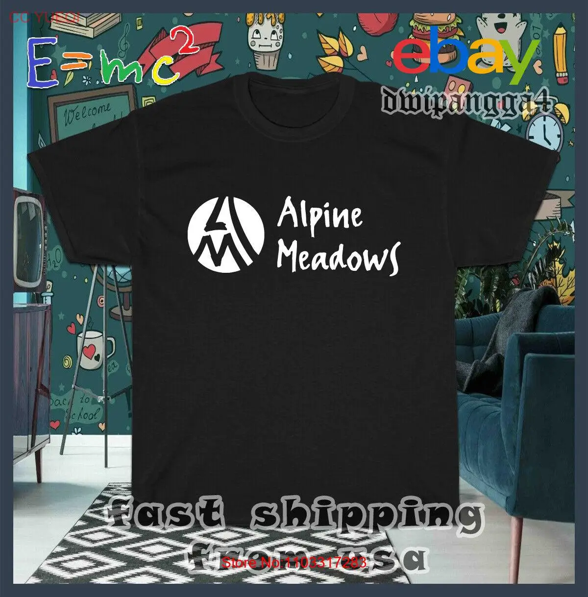 Популярная новинка Мужская футболка с логотипом горнолыжного курорта