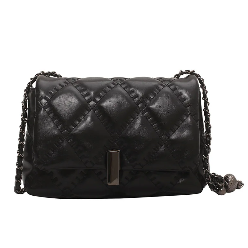 

Messenger Shoulder Canvas Women's Fashion Bag 2022 Trend Lingge Chain Crossbody the Tote Bags for Women Handbag Luxury Designer