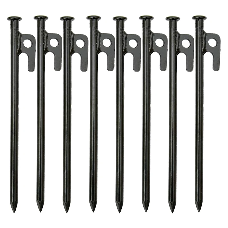 

Tent Pile Heavy Duty 12 Inch Steel Tent Pegs For Camping Unbreakable And Inflexible, 8 Pack